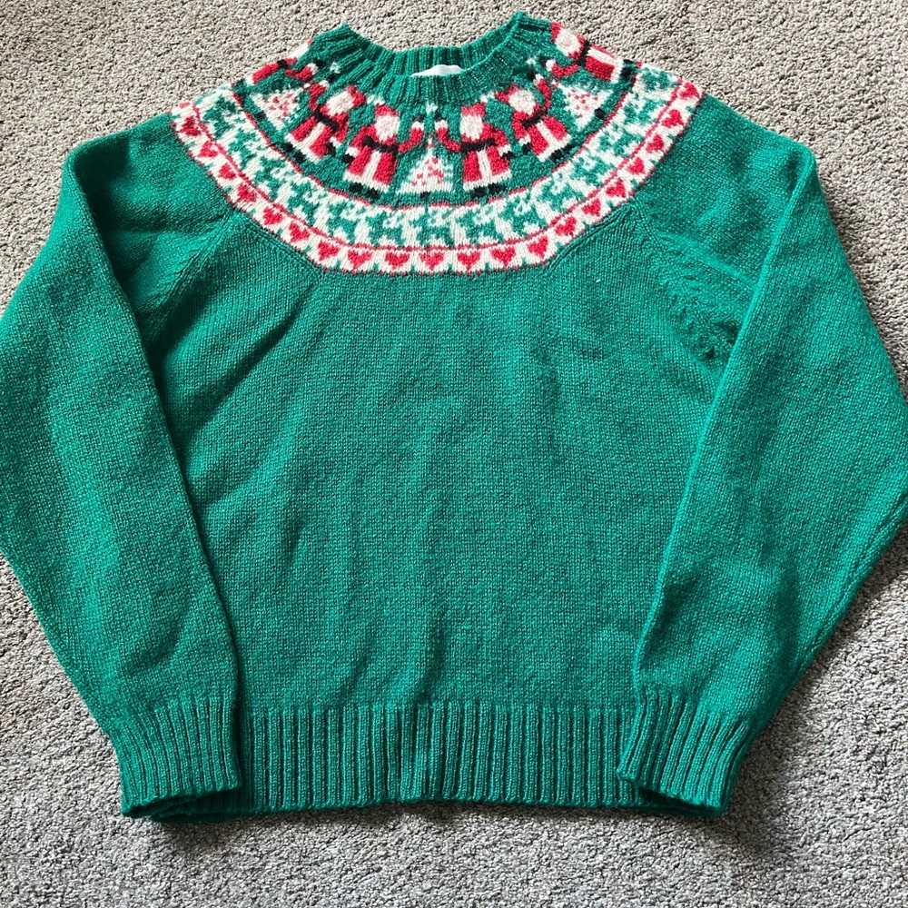 Vintage Wool Christmas Sweater (S)